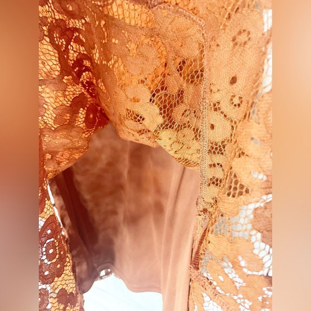 Blu Pepper Rust Colored Lace Fitted And Flare Dre… - image 4